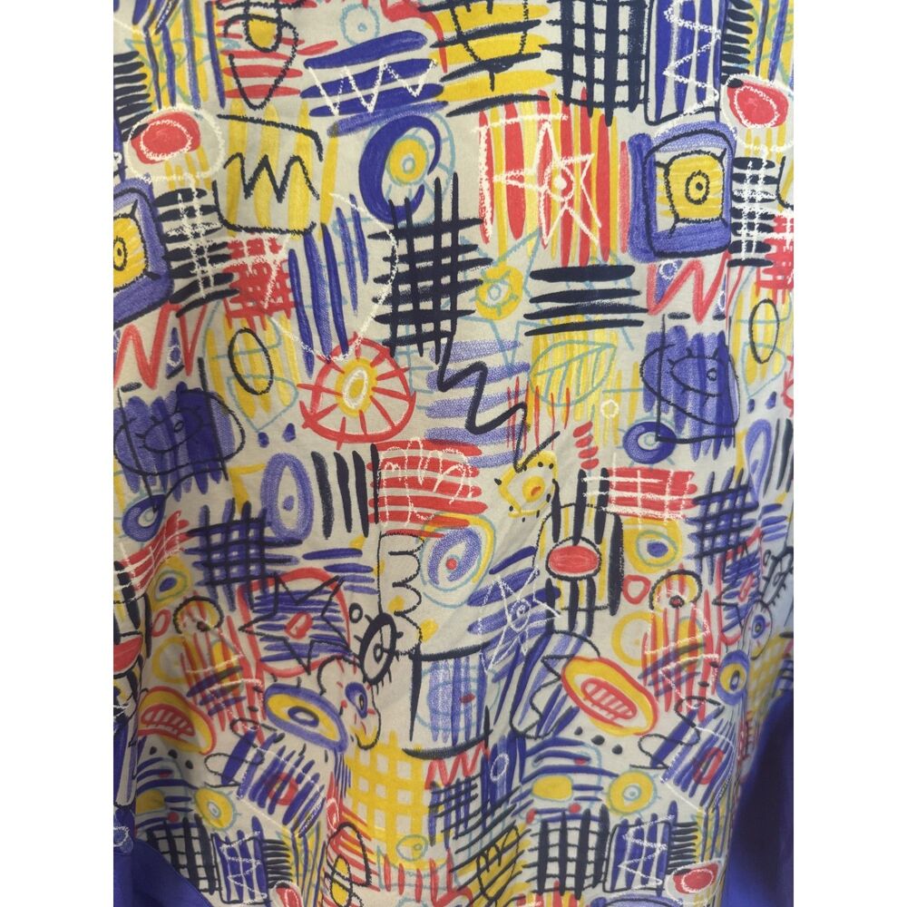 Vintage 80s 90s Colorblock Abstract Graphic Windbreaker Multicolor Size M/L - Picture 8 of 8